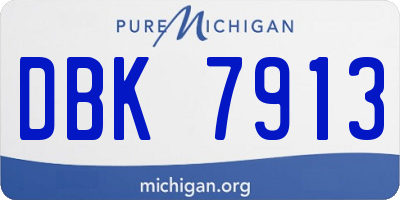 MI license plate DBK7913