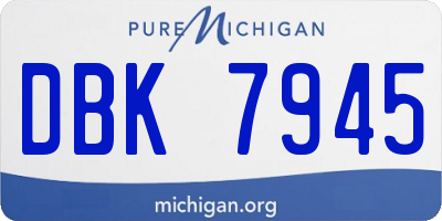 MI license plate DBK7945