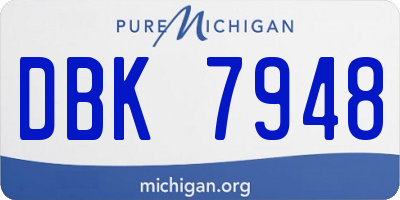 MI license plate DBK7948