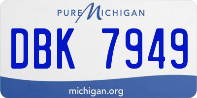 MI license plate DBK7949