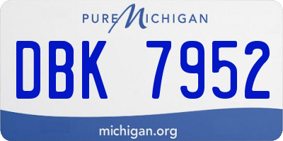 MI license plate DBK7952