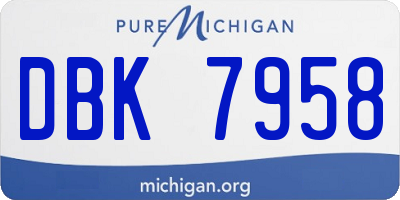 MI license plate DBK7958