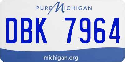 MI license plate DBK7964