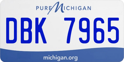 MI license plate DBK7965