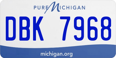 MI license plate DBK7968