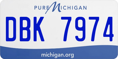 MI license plate DBK7974