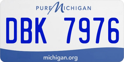 MI license plate DBK7976