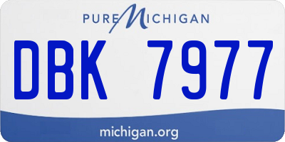 MI license plate DBK7977