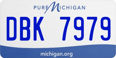 MI license plate DBK7979