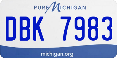 MI license plate DBK7983