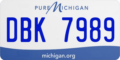 MI license plate DBK7989