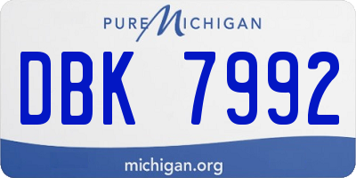 MI license plate DBK7992