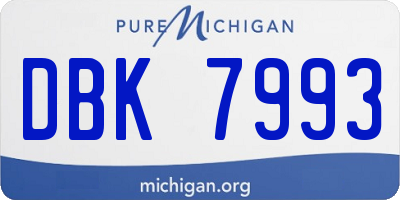 MI license plate DBK7993