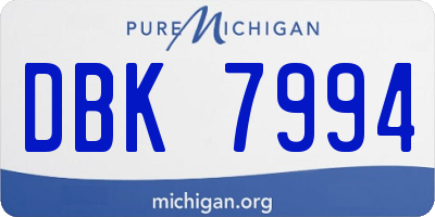MI license plate DBK7994