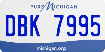 MI license plate DBK7995