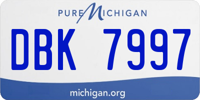 MI license plate DBK7997