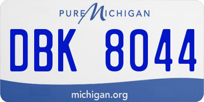 MI license plate DBK8044