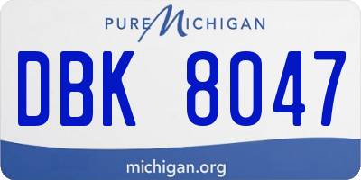 MI license plate DBK8047