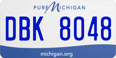 MI license plate DBK8048
