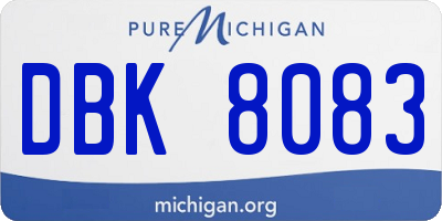 MI license plate DBK8083