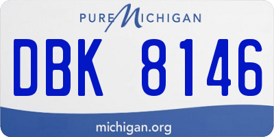 MI license plate DBK8146