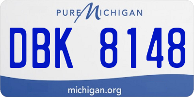 MI license plate DBK8148