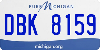 MI license plate DBK8159