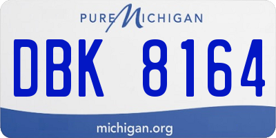 MI license plate DBK8164