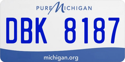 MI license plate DBK8187