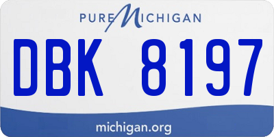 MI license plate DBK8197