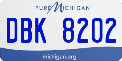 MI license plate DBK8202