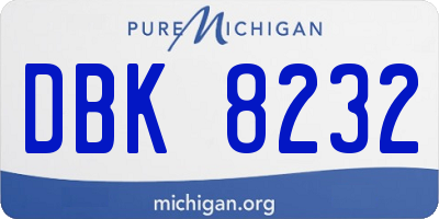 MI license plate DBK8232