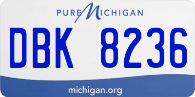 MI license plate DBK8236