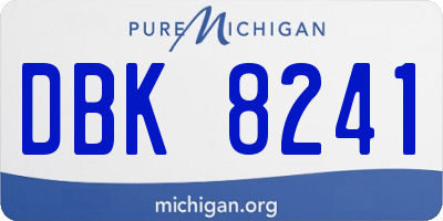 MI license plate DBK8241