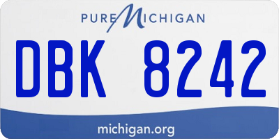 MI license plate DBK8242