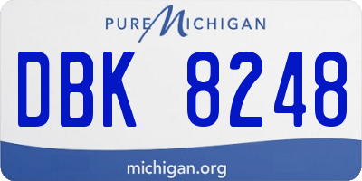 MI license plate DBK8248
