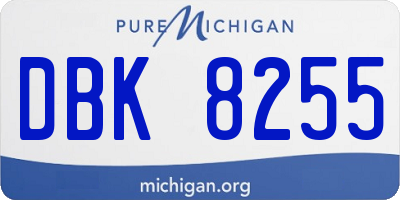 MI license plate DBK8255