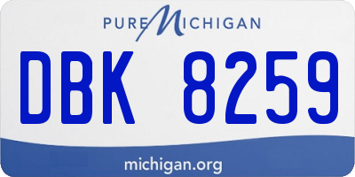 MI license plate DBK8259