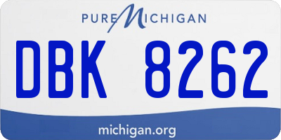MI license plate DBK8262