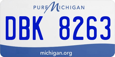 MI license plate DBK8263