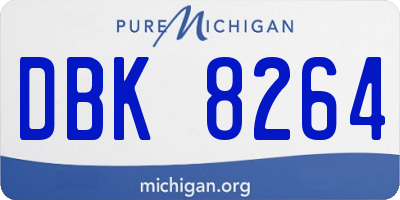 MI license plate DBK8264