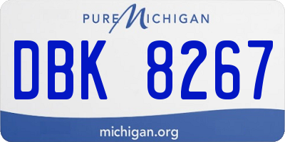 MI license plate DBK8267