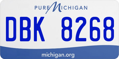 MI license plate DBK8268