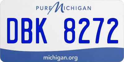 MI license plate DBK8272