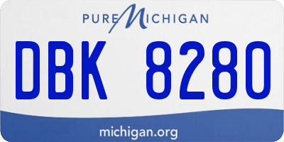 MI license plate DBK8280