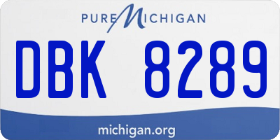 MI license plate DBK8289