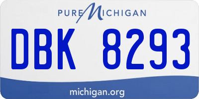 MI license plate DBK8293