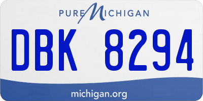 MI license plate DBK8294