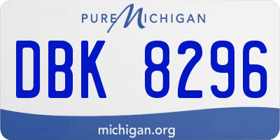 MI license plate DBK8296