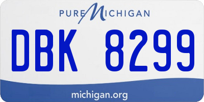 MI license plate DBK8299